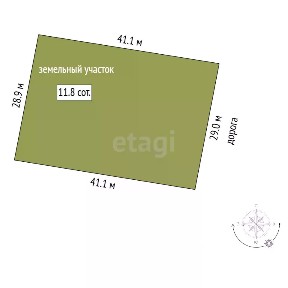 Продается участок, 11,8 сот.
