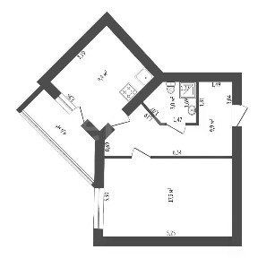 Продается 1-комн. квартира, 43 м²
