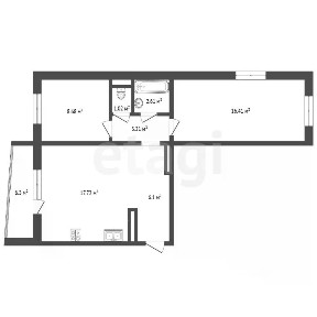 Продается 2-комн. квартира, 56,2 м²