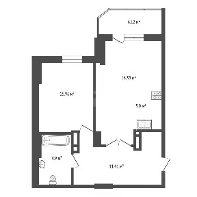 Продается 2-комн. квартира, 53,2 м²