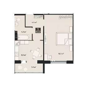 Сдается 1-комн. квартира, 39,1 м²