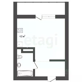 Продается студия, 24,1 м²