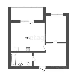 Продается 1-комн. квартира, 48,6 м²