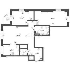 Продается 2-комн. квартира, 87,3 м²