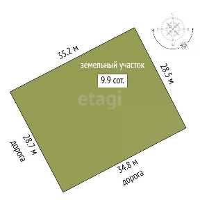 Продается участок, 9,88 сот.