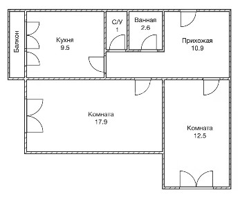 Продается 2-комн. квартира, 54,4 м²