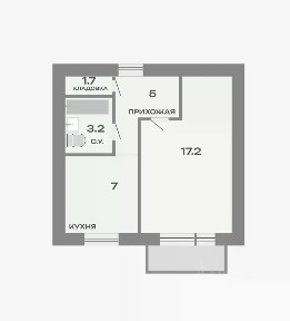 Продается 1-комн. квартира, 33,6 м²