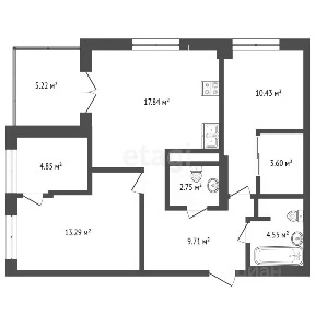 Продается 2-комн. квартира, 70 м²