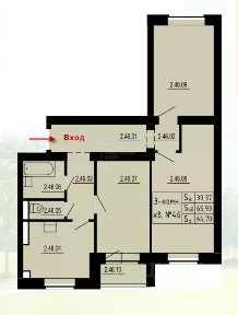 Продается 3-комн. квартира, 65 м²