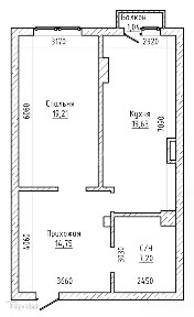Продается 1-комн. квартира, 56 м²