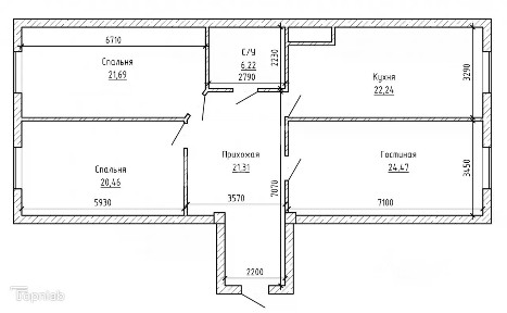 Продается 3-комн. квартира, 122,1 м²