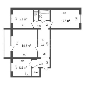Продается 3-комн. квартира, 66,5 м²