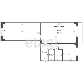 Продается 2-комн. квартира, 41,9 м²