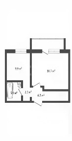 Продается 1-комн. квартира, 40,8 м²