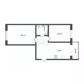 Продается 2-комн. квартира, 58,1 м²