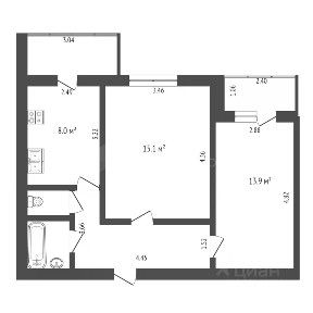 Продается 2-комн. квартира, 47,7 м²