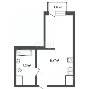 Продается студия, 24 м²