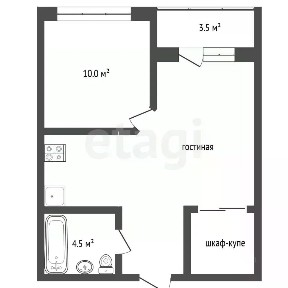 Продается 1-комн. квартира, 38,3 м²