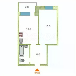 Продается 1-комн. квартира, 42 м²