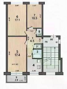 Продается 3-комн. квартира, 61,5 м²