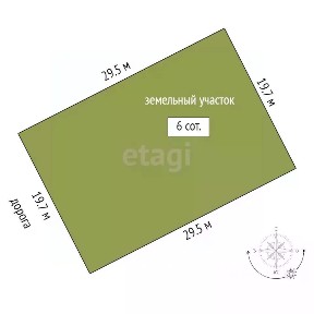 Продается участок, 6 сот.