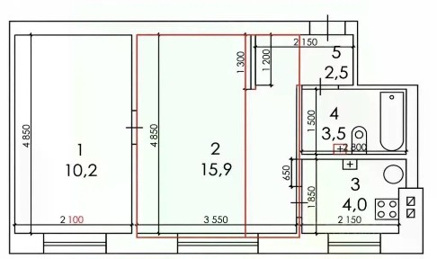 Продается 2-комн. квартира, 36,1 м²