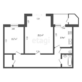 Продается 2-комн. квартира, 62,6 м²