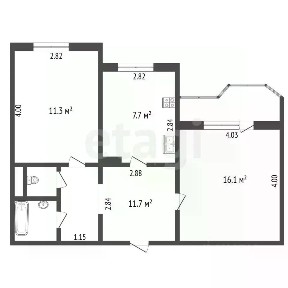 Продается 2-комн. квартира, 50,8 м²