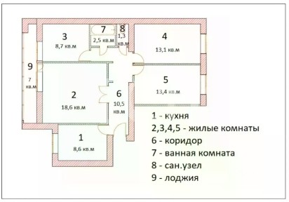 Продается 3-комн. квартира, 77 м²