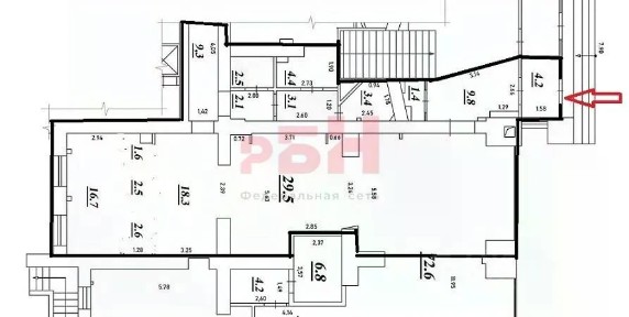 Продается торговая площадь, 169 м²
