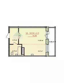 Продается 1-комн. квартира, 33 м²