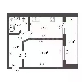 Продается 1-комн. квартира, 33,5 м²