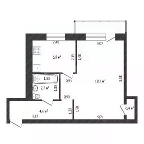 Продается 1-комн. квартира, 32,9 м²