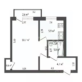 Продается 1-комн. квартира, 32,9 м²