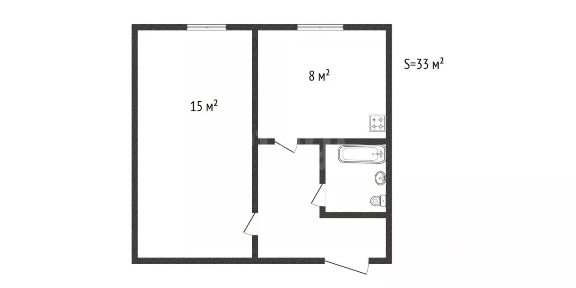 Продается 1-комн. квартира, 33 м²