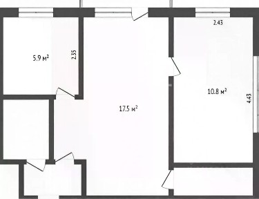 Продается 2-комн. квартира, 43 м²