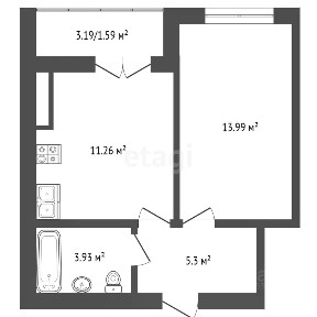 Продается 1-комн. квартира, 37,7 м²