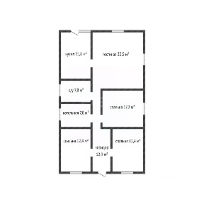 Продается 1-этажный дом, 119,8 м²