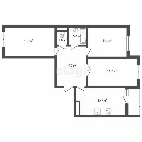 Продается 3-комн. квартира, 78,5 м²
