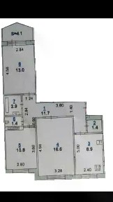 Продается 3-комн. квартира, 69 м²