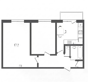 Продается 2-комн. квартира, 43 м²