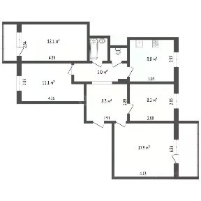 Продается 4-комн. квартира, 73,4 м²
