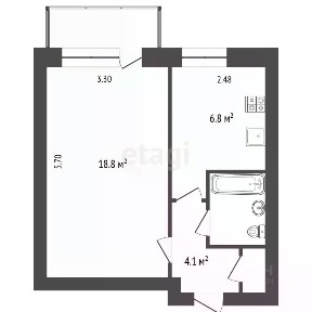 Продается 1-комн. квартира, 34 м²