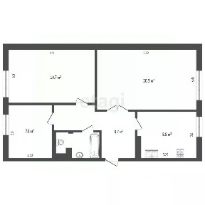 Сдается 3-комн. квартира, 61,8 м²