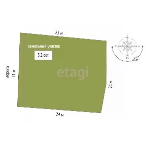 Продается участок, 5,2 сот.