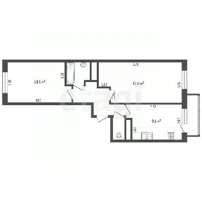 Продается 2-комн. квартира, 46 м²
