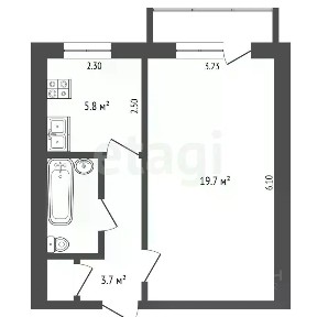 Продается 1-комн. квартира, 32,9 м²