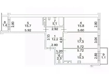 Продается 3-комн. квартира, 83,2 м²