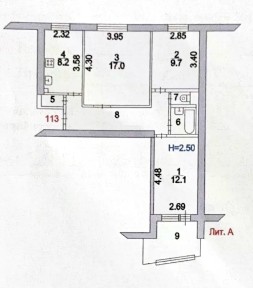 Продается 3-комн. квартира, 64,4 м²