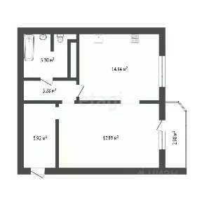 Продается 1-комн. квартира, 46,6 м²